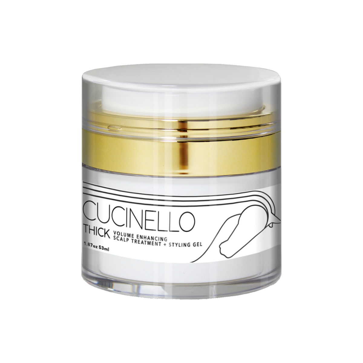 Cucinello Beauty Thick Volume Enhancing Scalp Treatment and Styling Gel, 1.87oz jar