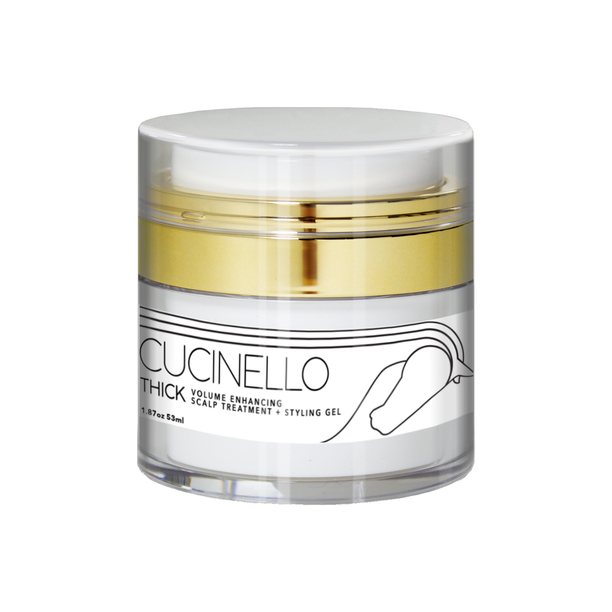 Cucinello Beauty Thick Volume Enhancing Scalp Treatment and Styling Gel, 1.87oz jar